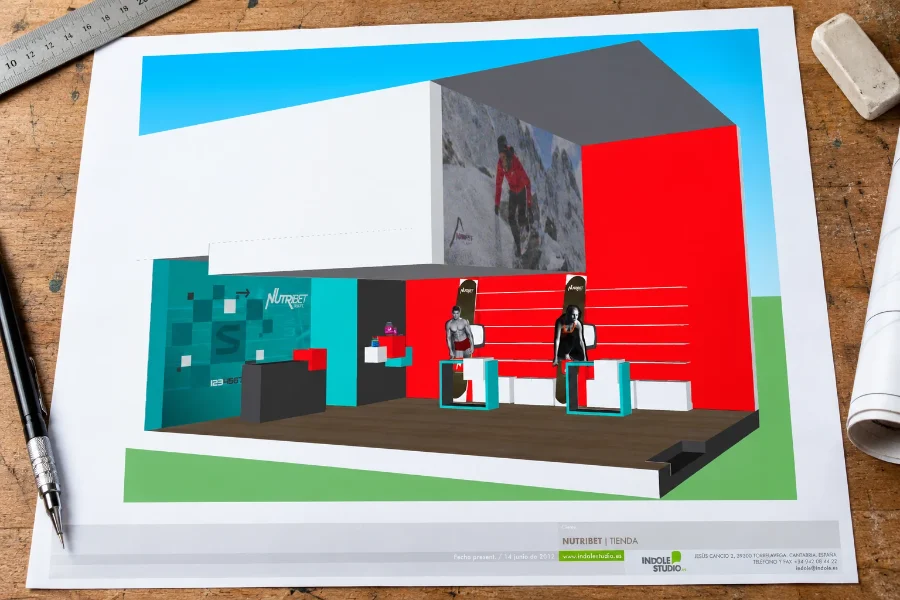 Nutribet · interiorismo: presentación impresa