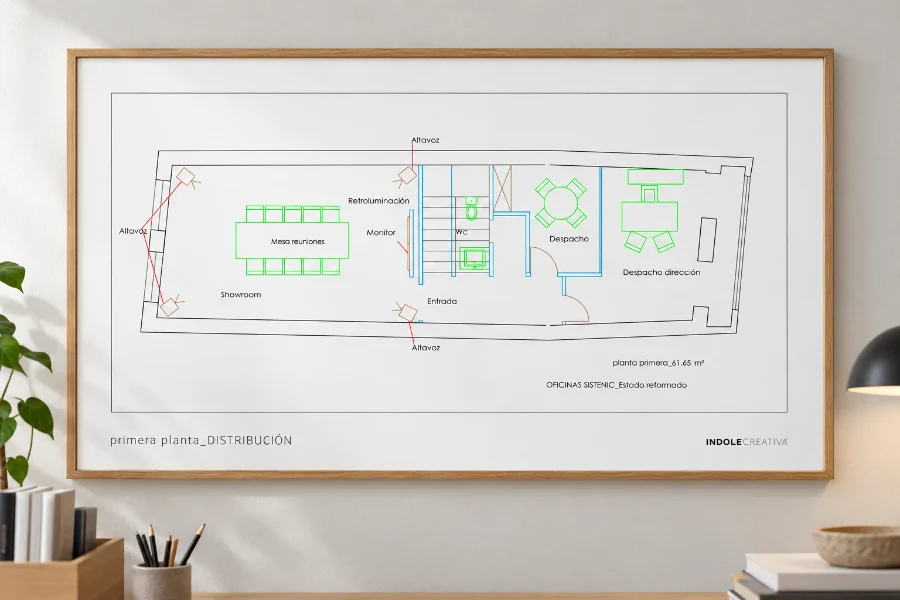 Sistenic · interiorismo: presentación enmarcada