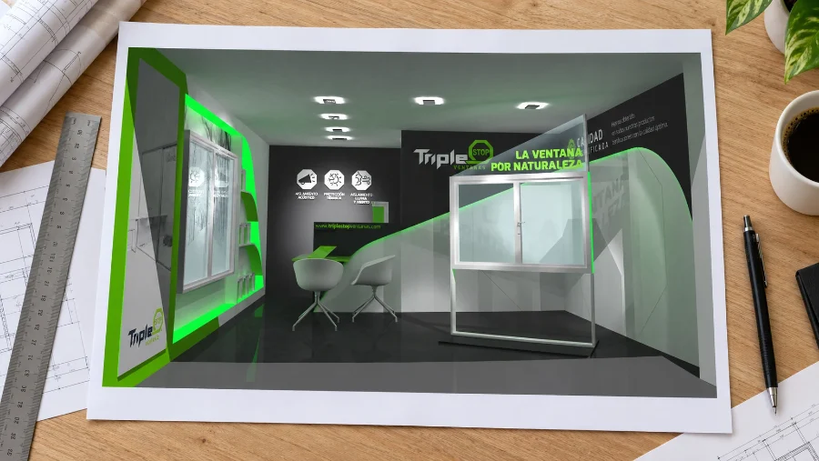 Triplestop · interiorismo: presentación impresa
