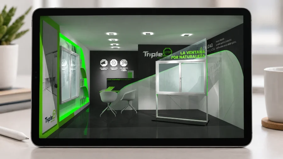 Triplestop · interiorismo: presentación en la tableta