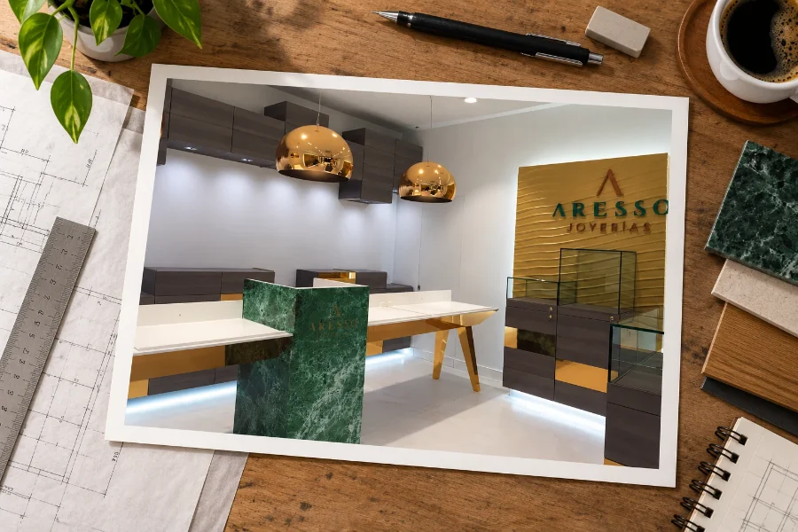 Aresso · interiorismo: presentación impresa
