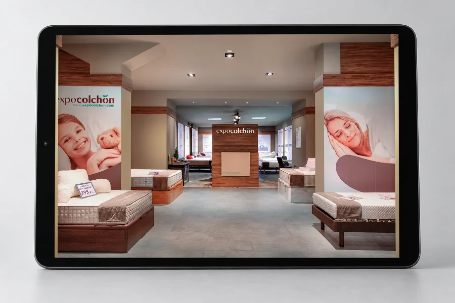 Expocolchón · interiorismo: presentación en la tableta