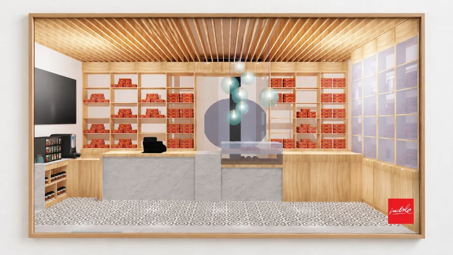 Casa Carral · interiorismo: presentación enmarcada