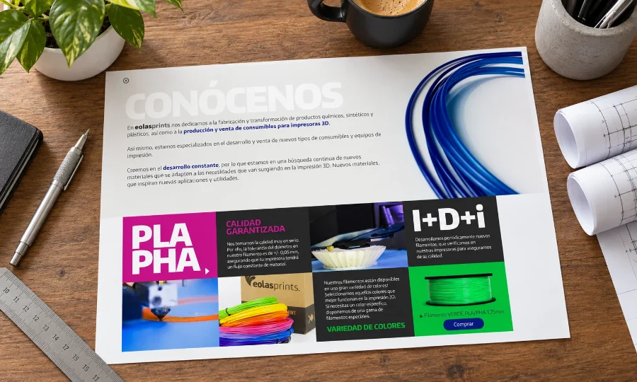 Eolasprints · diseño web: web impresa
