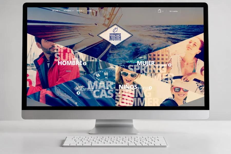 Náutico Nuria San Vicente · diseño web 2015: web en pantalla