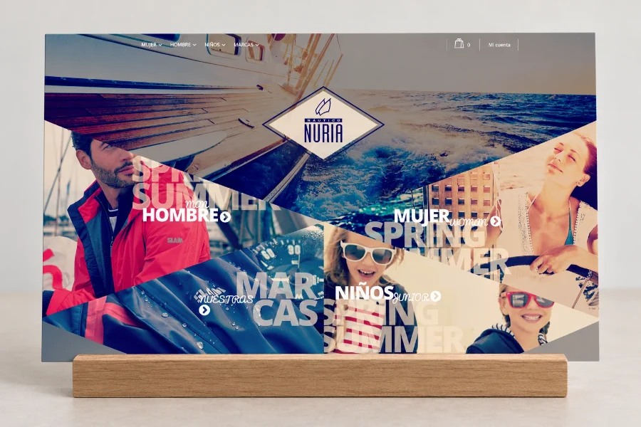 Náutico Nuria San Vicente · diseño web 2015: web en panel