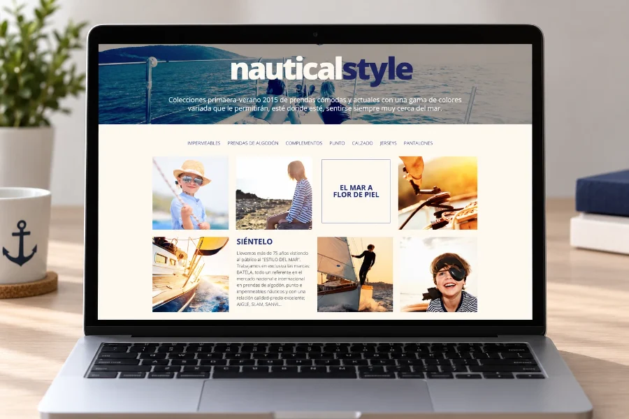 Náutico Nuria San Vicente · diseño web 2015: web en el portátil