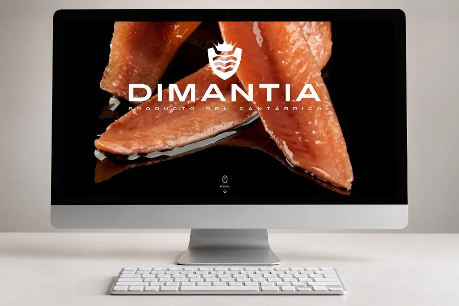 Conservera del Besaya · web de Dimantia: web en pantalla