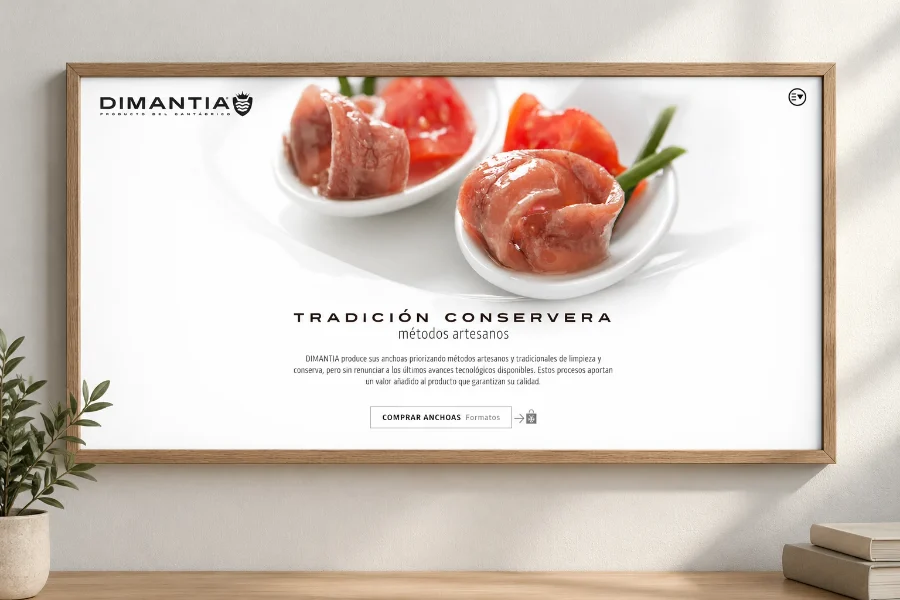Conservera del Besaya · web de Dimantia: web enmarcada
