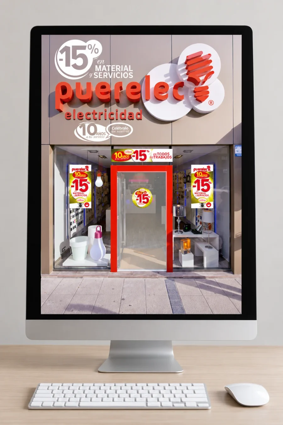 Puerelec · 10 aniversario: campaña en pantalla