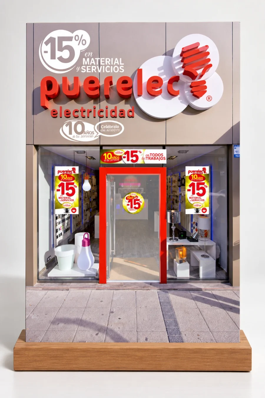 Puerelec · 10 aniversario: campaña en panel