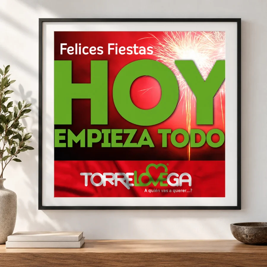 TorreLoveGA · fiestas 2014: cartel enmarcado