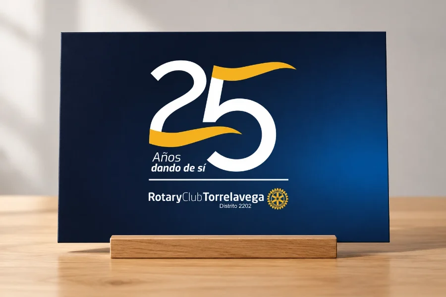 Rotary · 25 aniversario: diseño en panel