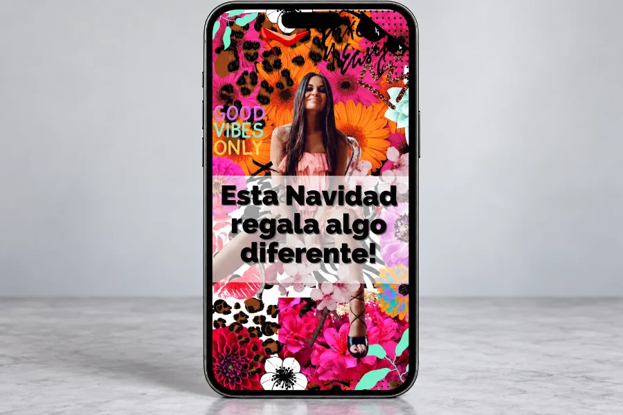 Laura Noval · felicitación de Navidad 2021: felicitación en el móvil