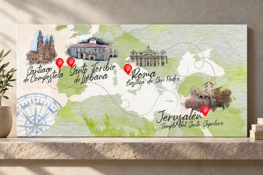 Camino Lebaniego · mapas 2021: mapa en panel