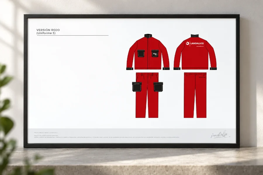 Landaluce · uniformes 2018: presentación enmarcada