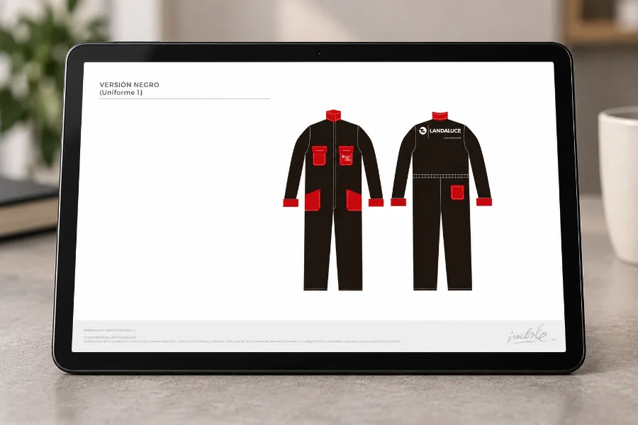 Landaluce · uniformes 2018: presentación en la tableta