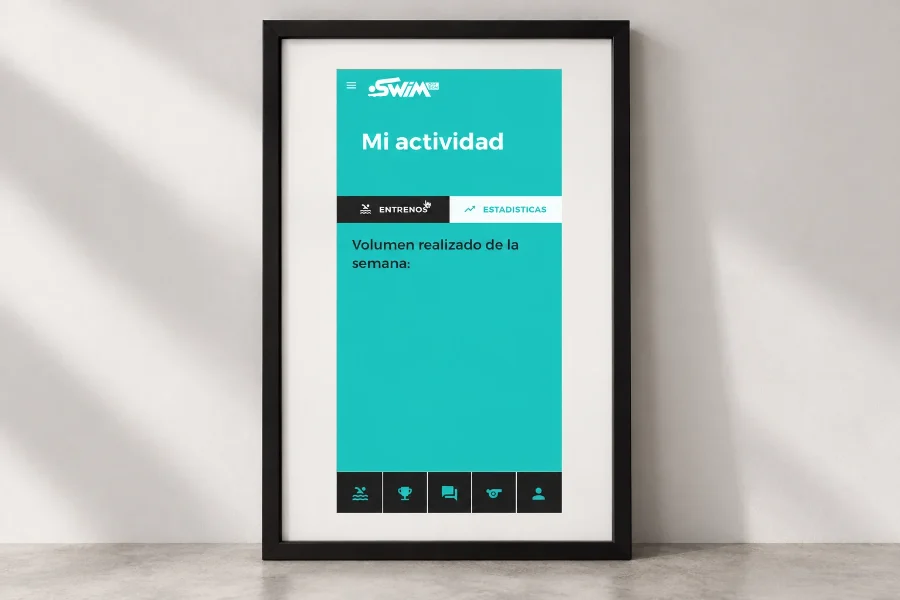 Swim Division · aplicación: aplicación enmarcada