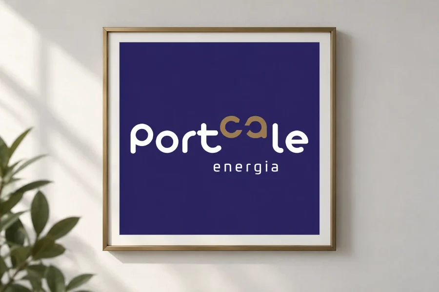 LoGOs · Portcale Energía: diseño enmarcado