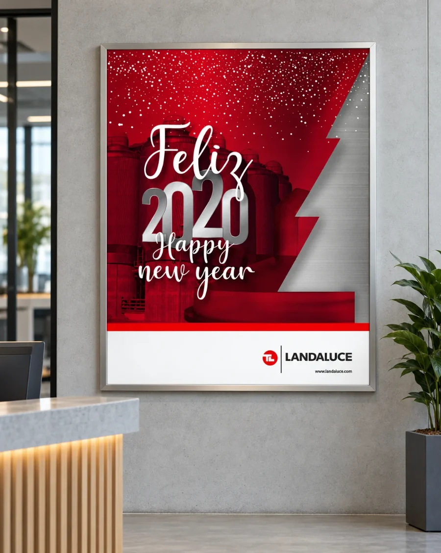 Landaluce · felicitaciones de Navidad 2019-2024: cartel enmarcado