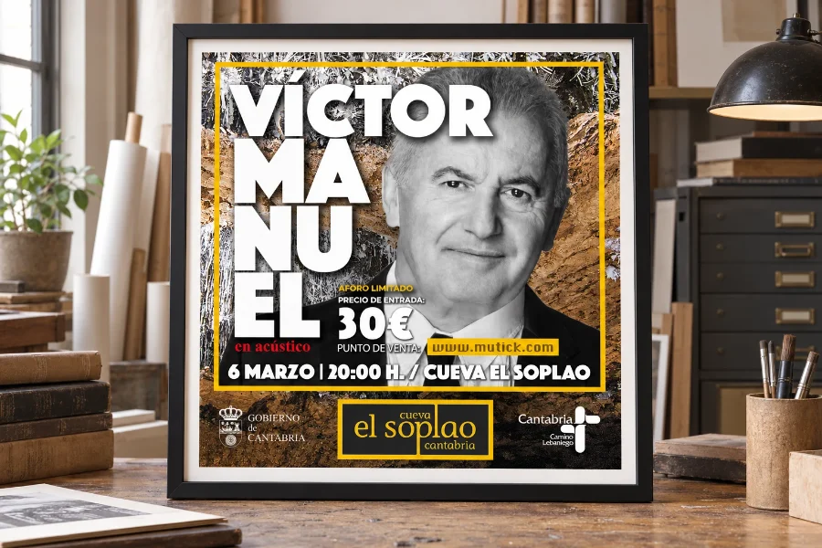 El Soplao · conciertos 2019-2024: cartel enmarcado (2 de 4)