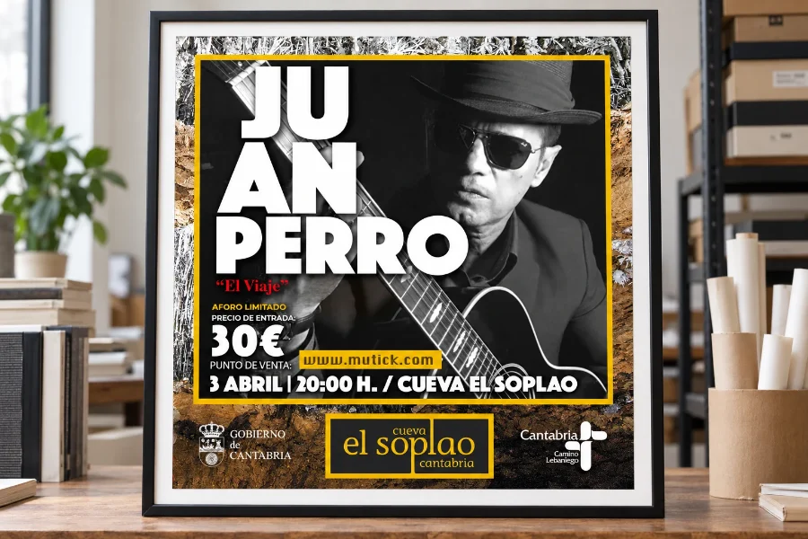 El Soplao · conciertos 2019-2024: cartel enmarcado (3 de 4)