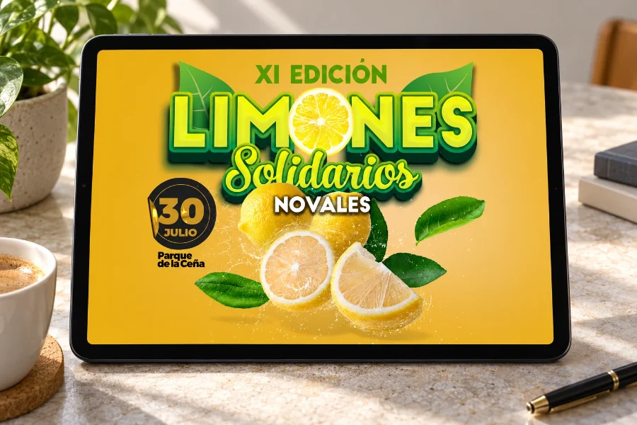 Limones Solidarios · web: web en la tableta