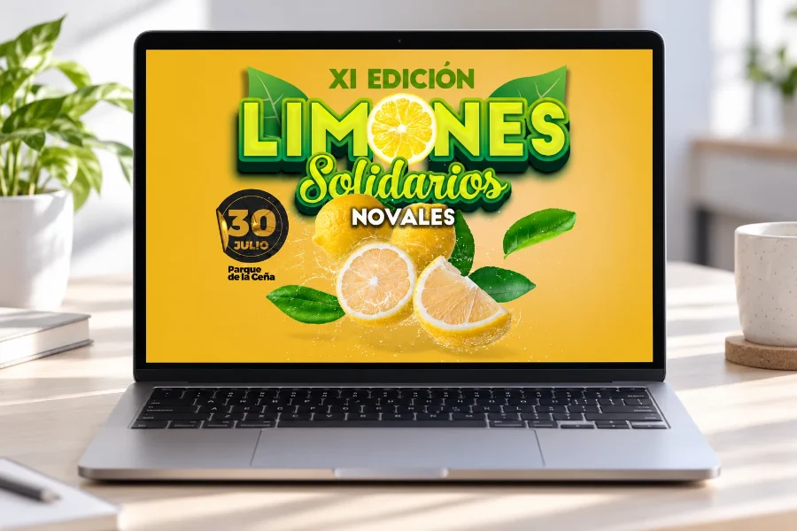 Limones Solidarios · web: web en el portátil