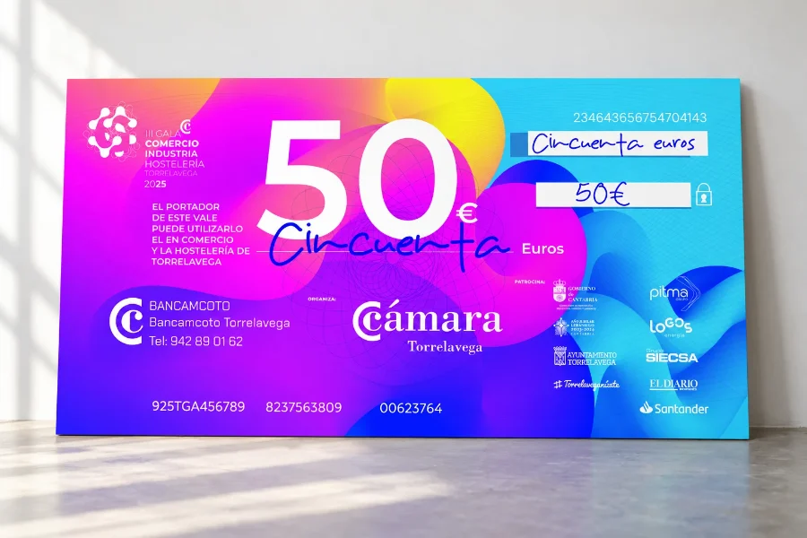 III Gala del Comercio · vale regalo: presentación en panel