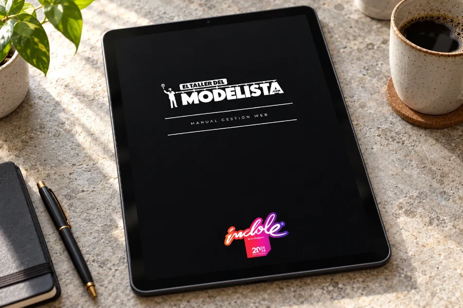 El Taller del Modelista · manual de la web: manual en la tableta