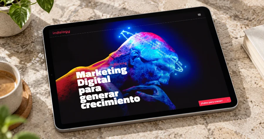 Indalogy · web: web en la tableta