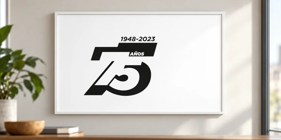 Landaluce · 75 años: diseño enmarcado