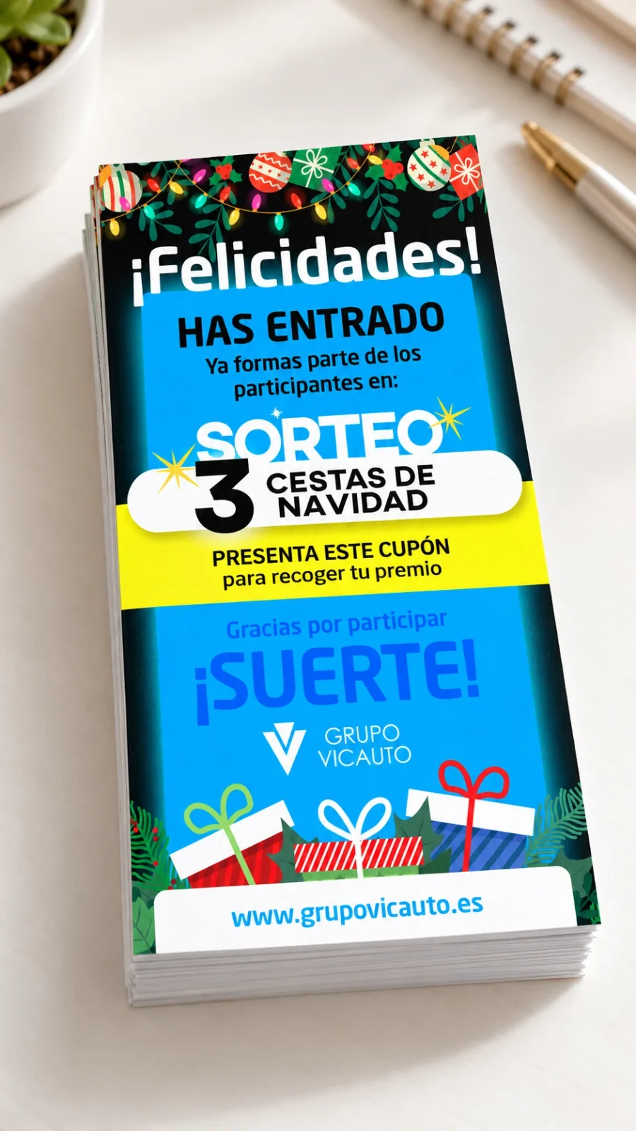 Grupo Vicauto · Navidad 2019-2020: cupón impreso (2 de 3)