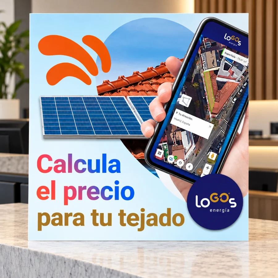 LoGOs Energía · web: cuota real y calculadora solar: presentación en panel
