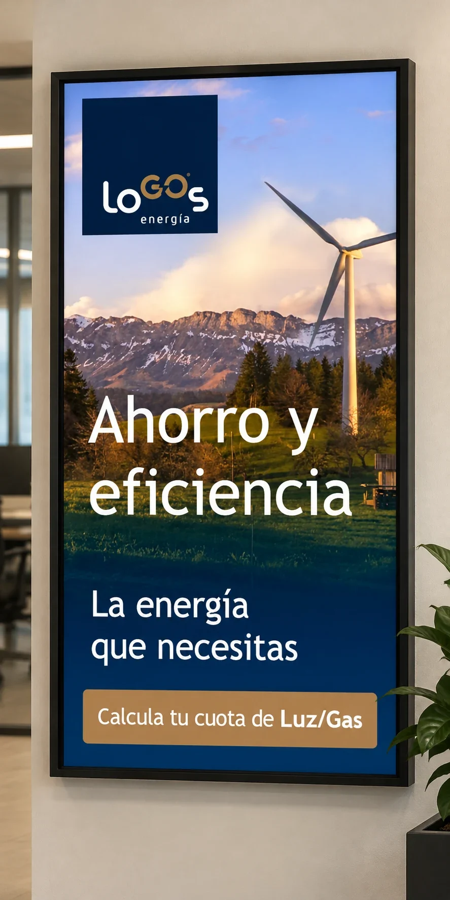 LoGOs Energía · web: cuota real y calculadora solar: web en panel