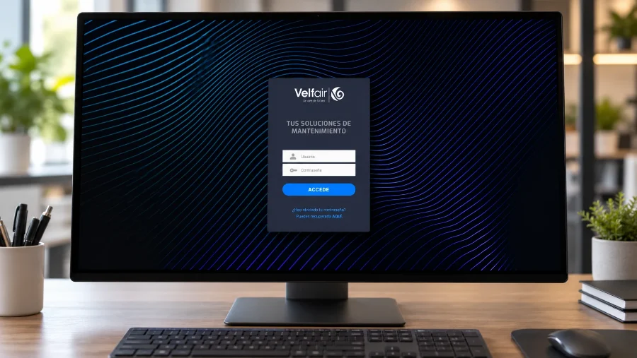 Velfair · aplicación de compresores: aplicación en pantalla