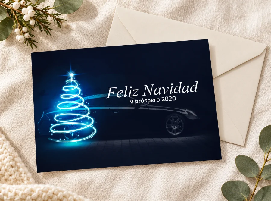 Mercadiz-Auto · felicitación de Navidad 2019: felicitación impresa