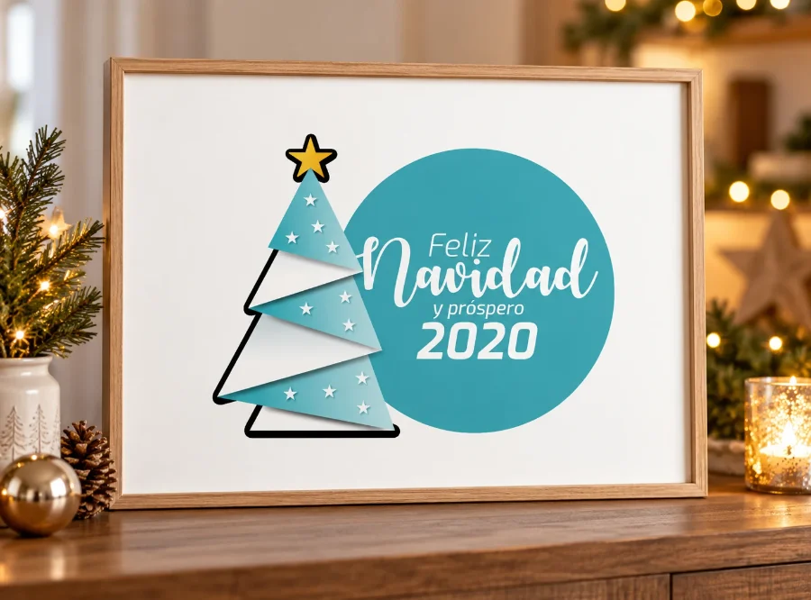 Portilla Administración de Fincas · felicitación de Navidad 2019: felicitación enmarcada
