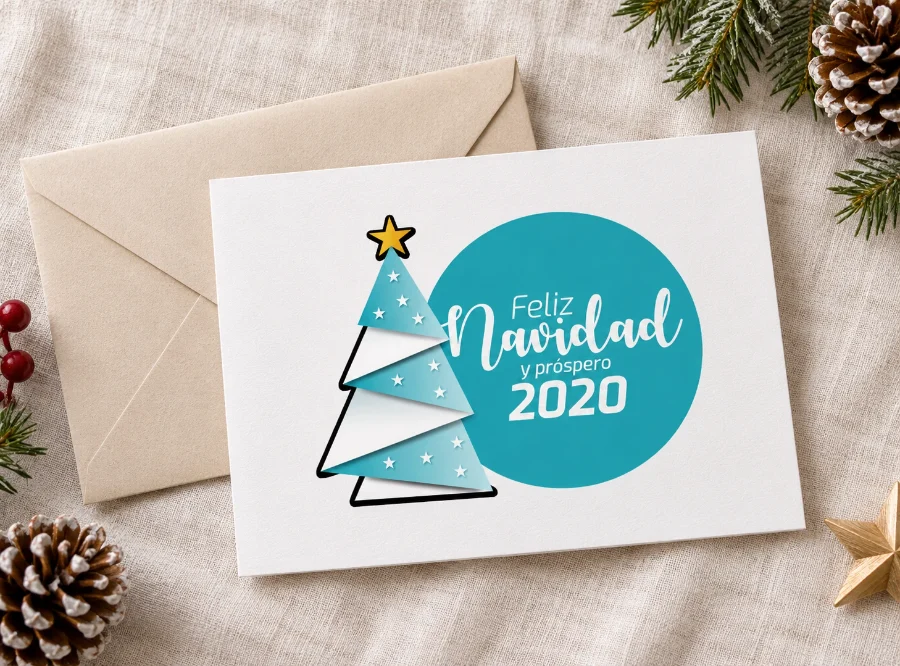 Portilla Administración de Fincas · felicitación de Navidad 2019: felicitación impresa
