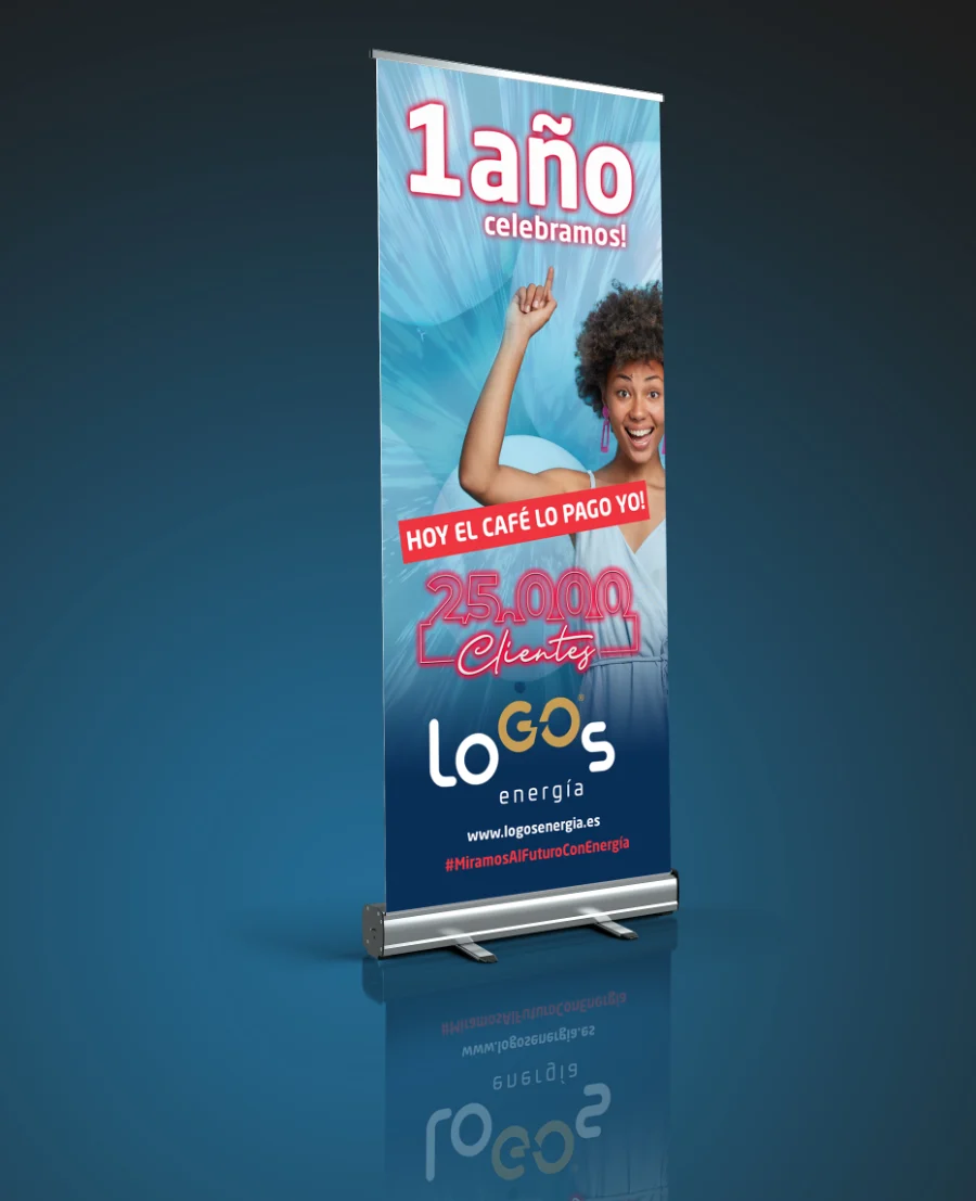 LoGOs Energía · primer aniversario: roll-up (2 de 6)