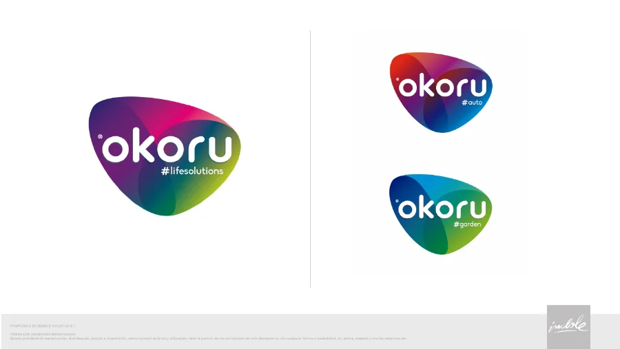 Okoru · creación de marca: aplicación
