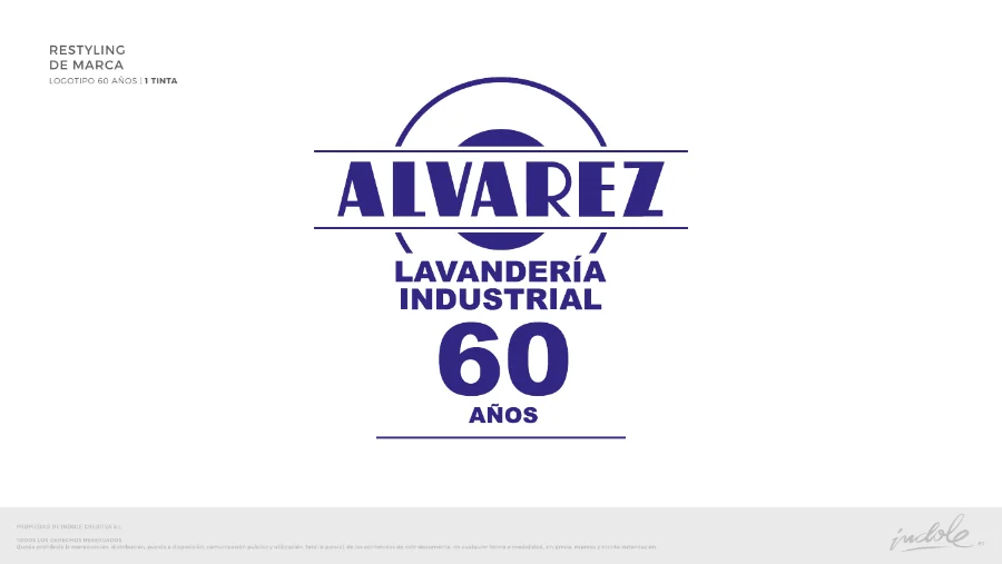 Lavandería Álvarez · restyling del 60 aniversario: aplicación (1 de 9)