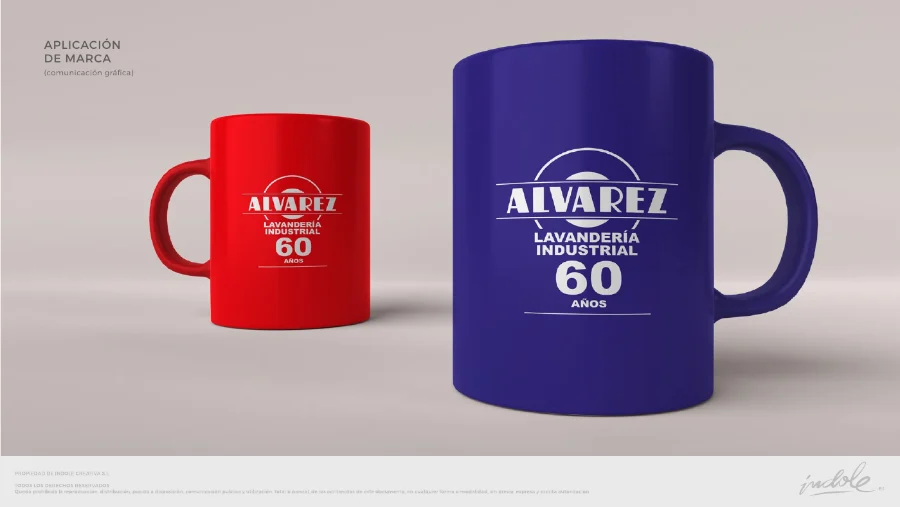 Lavandería Álvarez · restyling del 60 aniversario: aplicación (2 de 9)