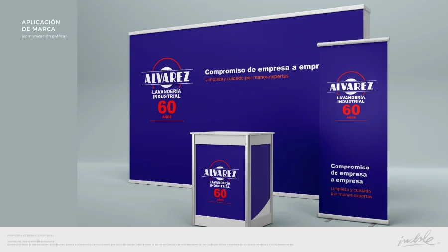Lavandería Álvarez · restyling del 60 aniversario: aplicación (8 de 9)