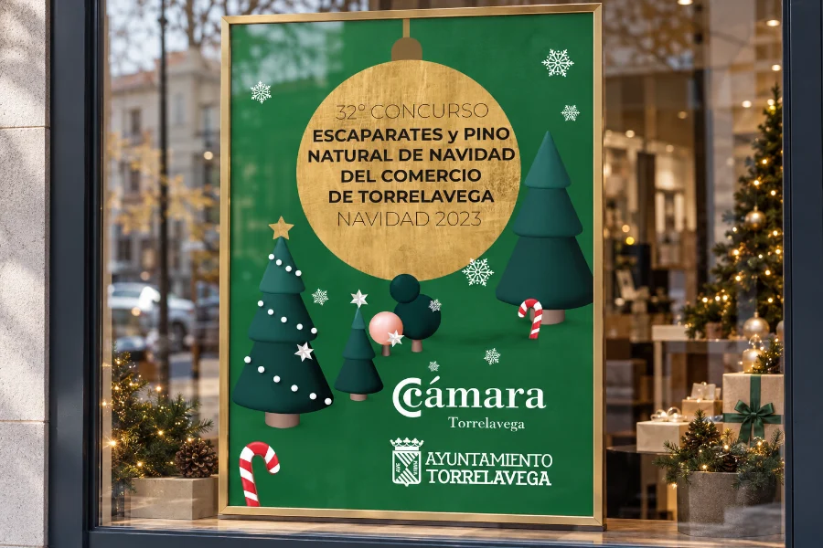 Concurso de escaparates 2023-24: cartel en escaparate
