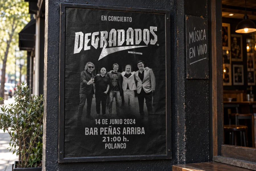 Degradados · conciertos: cartel
