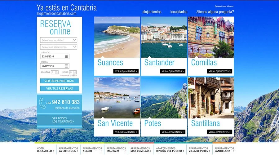 Alojamiento en Cantabria · web de reservas: web (7 de 7)