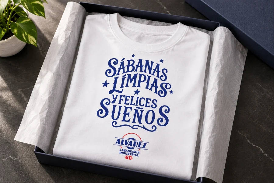 Lavandería Álvarez · camiseta: aplicación (1 de 3)
