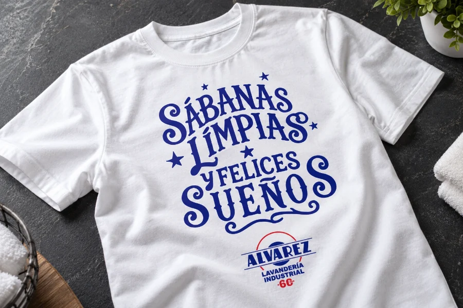 Lavandería Álvarez · camiseta: aplicación (3 de 3)