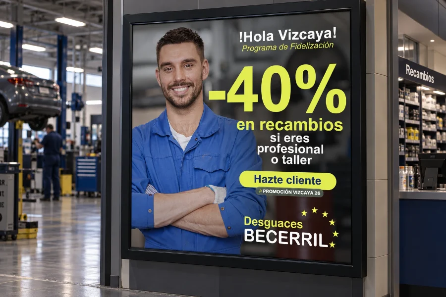 Desguaces Becerril · Vizcaya 26: aplicación (1 de 3)
